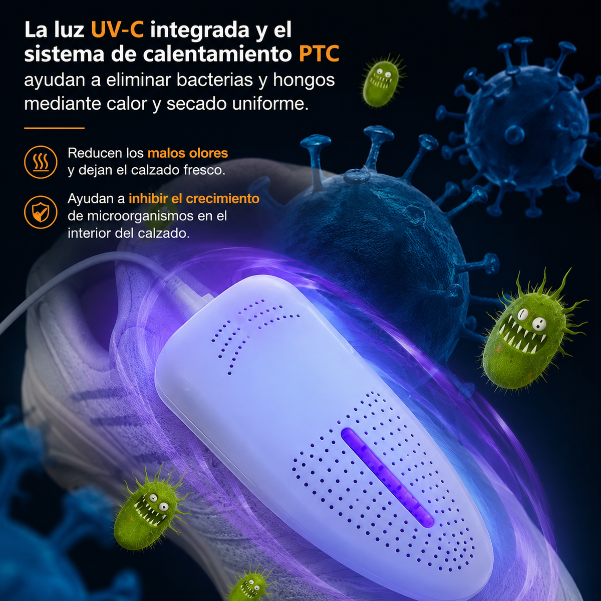 Secador Eléctrico para Calzado | Elimina Humedad y Malos Olores