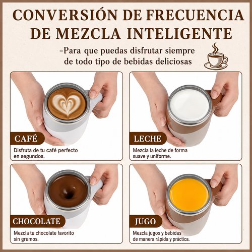 Taza Mezcladora Eléctrica Automática de Acero Inoxidable