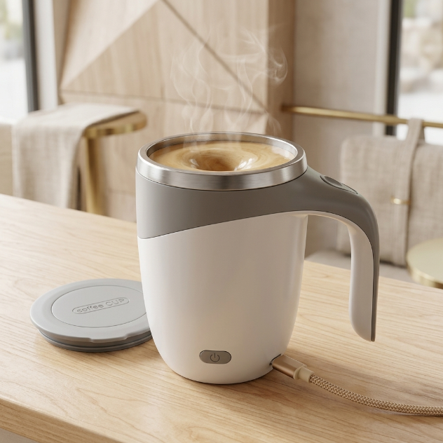Taza Mezcladora Eléctrica Automática de Acero Inoxidable